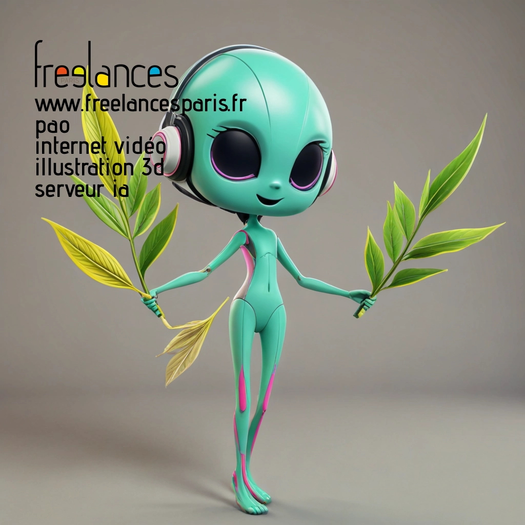 Pao mise en page internet vidéo illustration 3d serveur image IA générative AI freelance paris studio de création magazines C415XTT0